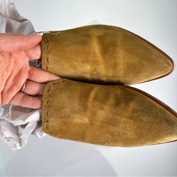 Matt Bernson Suede Mule Pointed Toe Slip On Tan Size 7.5 - Picture 8 of 10